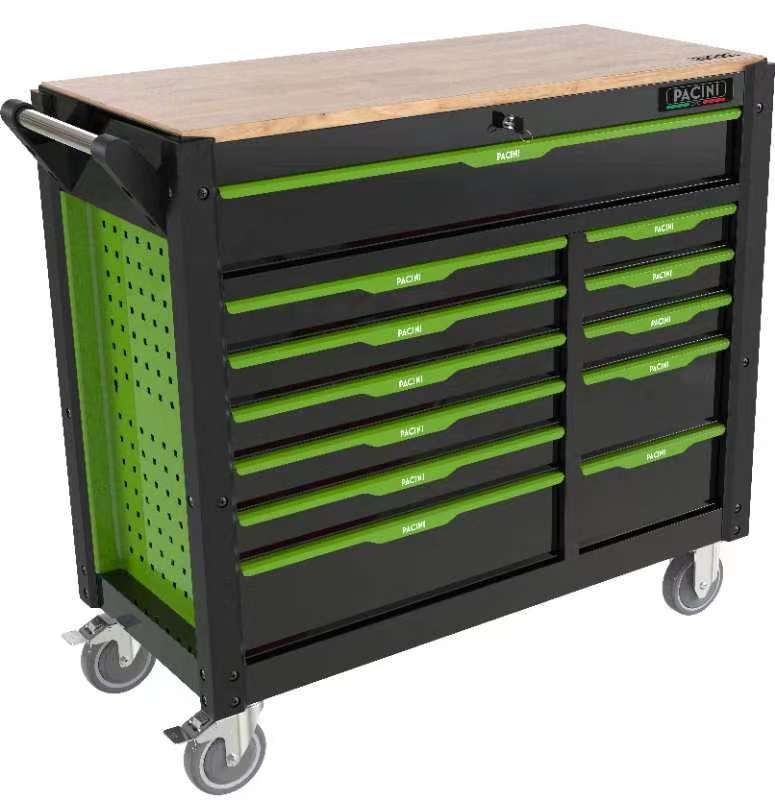 12 Drawer Tool Chest On Strong Castor Wheels & Complete With Full Set Of  Tools