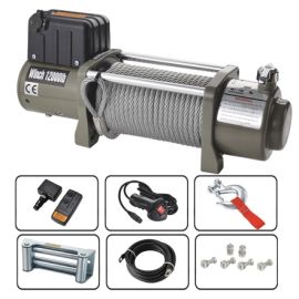 Electric Winch 12V SEC12000 with Wireless Remote Wire Rope 