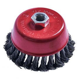 4″ (100mm) twist knot wire cup brush