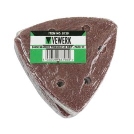 90MM SANDING TRIANGLE 40 GRIT 50 PACK