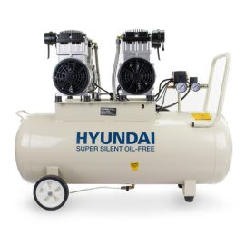 Hyundai 4hp 100L Oil Free Low Noise Electric Air Compressor 10.6CFM 145psi Direct Drive