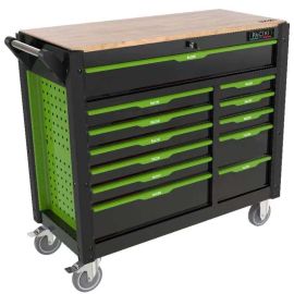 12 Drawer Tool Chest On Strong Castor Wheels &  With Tools