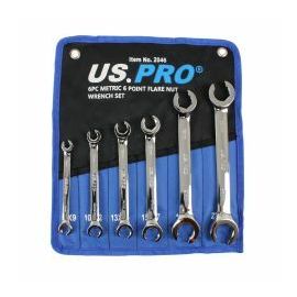 6pc Metric 6 Point Flare Nut Wrench Set