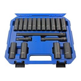 18pc 1/2 Dr Deep Impact Socket and Extension Set"