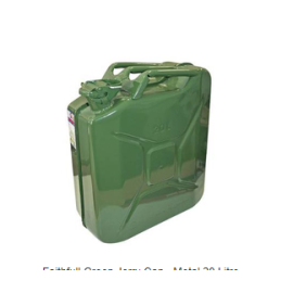 Green Jerry Can - Metal 20 Litre