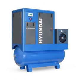 Hyundai 20hp 500 Litre, Industrial Screw Compressor with Dryer 