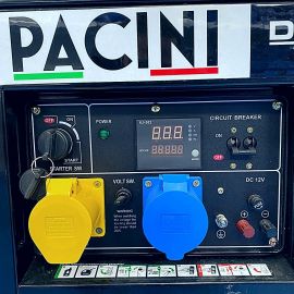 Pacini 7.5kva Diesel Site Generator, Key or Pull Start