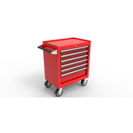  6 Drawer Tool Trolley 27in Red